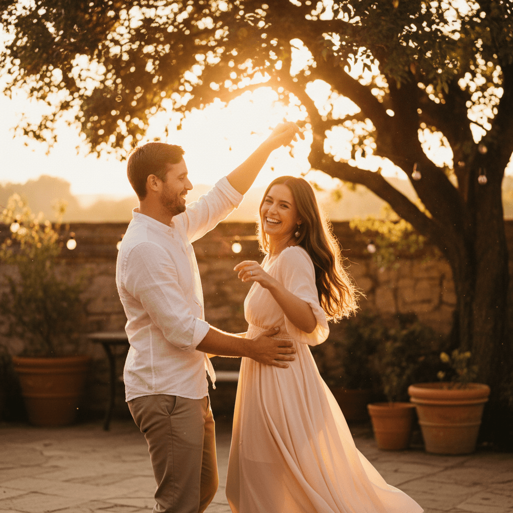 Tango dancers in close frame during class instruction